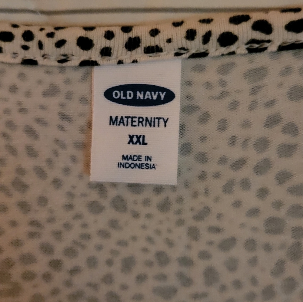 Old Navy Maternity XXL Tunic Animal Print Black & White - Picture 2 of 3